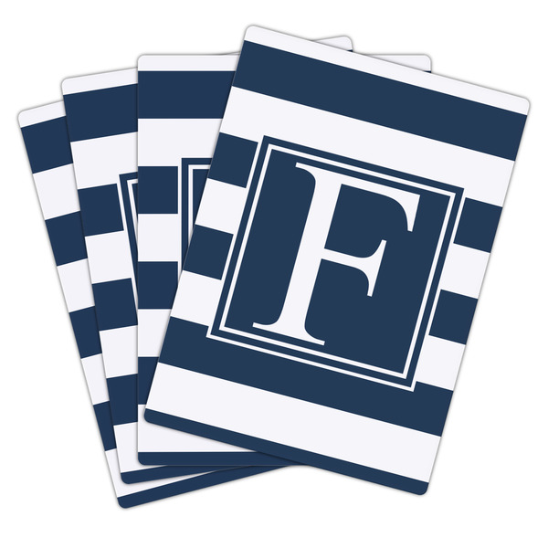 Horizontal Stripe Playing Cards - Hand Back View