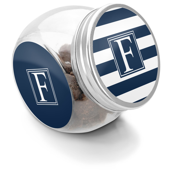 Custom Horizontal Stripe Puppy Treat Jar (Personalized)