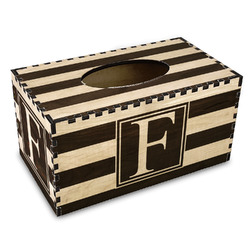 Horizontal Stripe Wood Tissue Box Cover - Rectangle (Personalized)