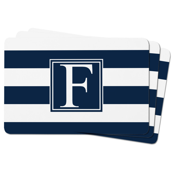 Horizontal Stripe Rectangular Fridge Magnet - THREE