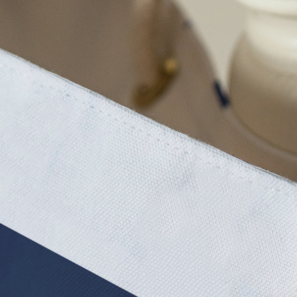 Horizontal Stripe Large Rope Tote - Close Up View