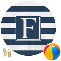 Horizontal Stripe Round Beach Towel (Personalized)