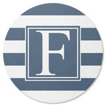 Horizontal Stripe Round Rubber Backed Coaster (Personalized)
