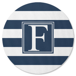 Horizontal Stripe Round Rubber Backed Coaster (Personalized)
