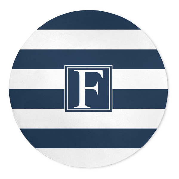 Custom Horizontal Stripe 5' Round Indoor Area Rug (Personalized)