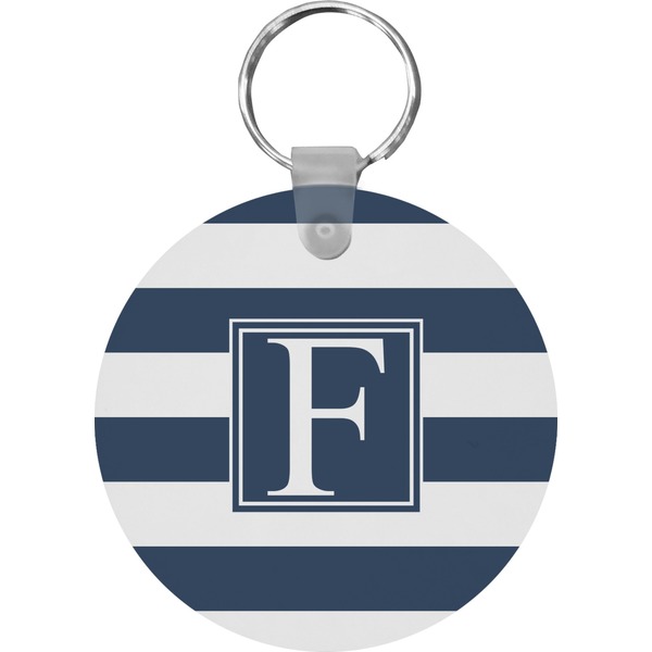 Horizontal Stripe Round Keychain (Personalized)