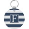 Horizontal Stripe Round Plastic Keychain (Personalized)