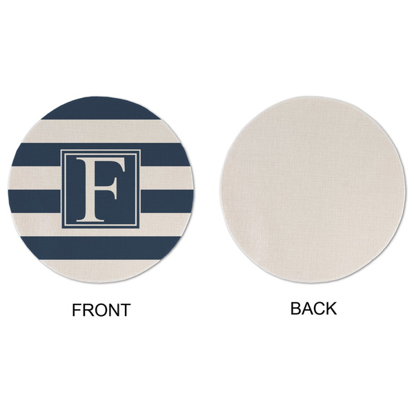 Horizontal Stripe Round Linen Placemats - APPROVAL (single sided)