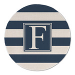 Horizontal Stripe Round Linen Placemat - Single Sided (Personalized)