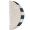 Horizontal Stripe Round Linen Placemats - HALF FOLDED (single sided)