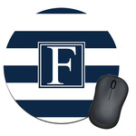 Horizontal Stripe Round Mouse Pad (Personalized)