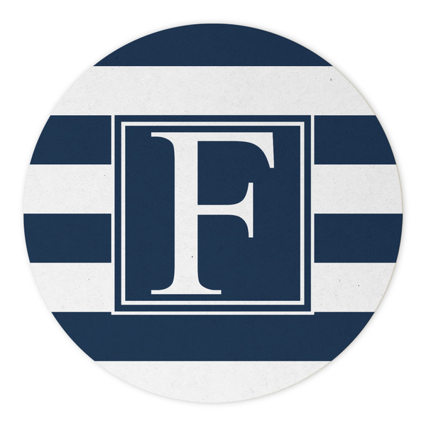 Horizontal Stripe Round Paper Coaster - Approval