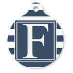 Horizontal Stripe Round Pet ID Tag (Personalized)