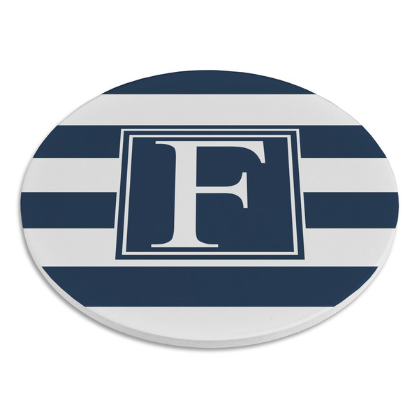 Horizontal Stripe Round Stone Trivet - Angle View