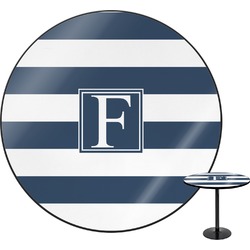 Horizontal Stripe Round Table - 24" (Personalized)