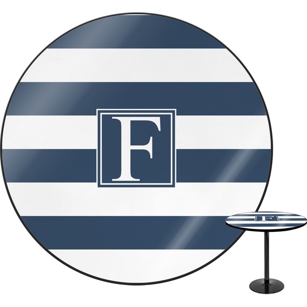 Custom Horizontal Stripe Round Table (Personalized)