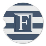 Horizontal Stripe Sandstone Car Coaster - Single (Personalized)