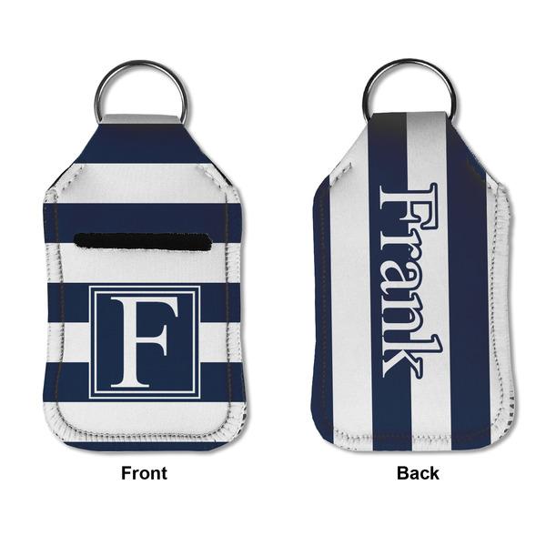 Horizontal Stripe Sanitizer Holder Keychain - Small APPROVAL (Flat)