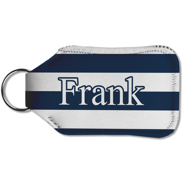 Horizontal Stripe Sanitizer Holder Keychain - Small (Back)