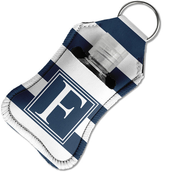 Horizontal Stripe Sanitizer Holder Keychain - Small in Case