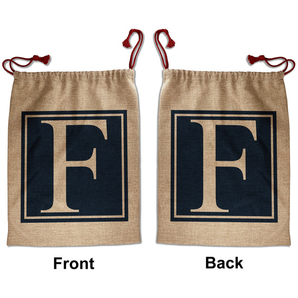 Custom Horizontal Stripe Santa Sack - Front & Back (Personalized)