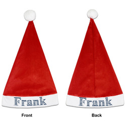 Horizontal Stripe Santa Hat - Front & Back (Personalized)
