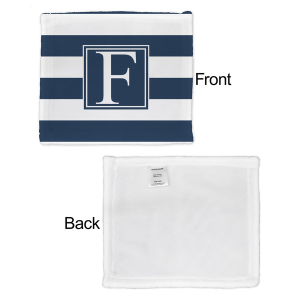 Horizontal Stripe Security Blanket - Front & White Back View
