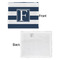 Horizontal Stripe Security Blanket - Front & White Back View