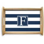 Horizontal Stripe Natural Wooden Tray - Small (Personalized)