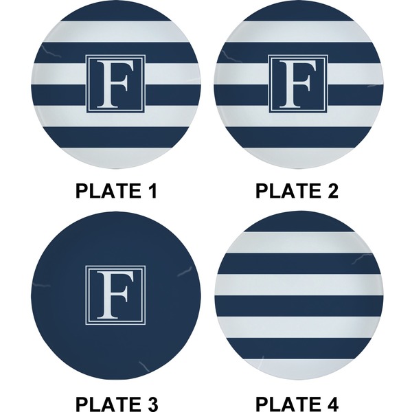 Horizontal Stripe Set of Appetizer / Dessert Plates (Approval)
