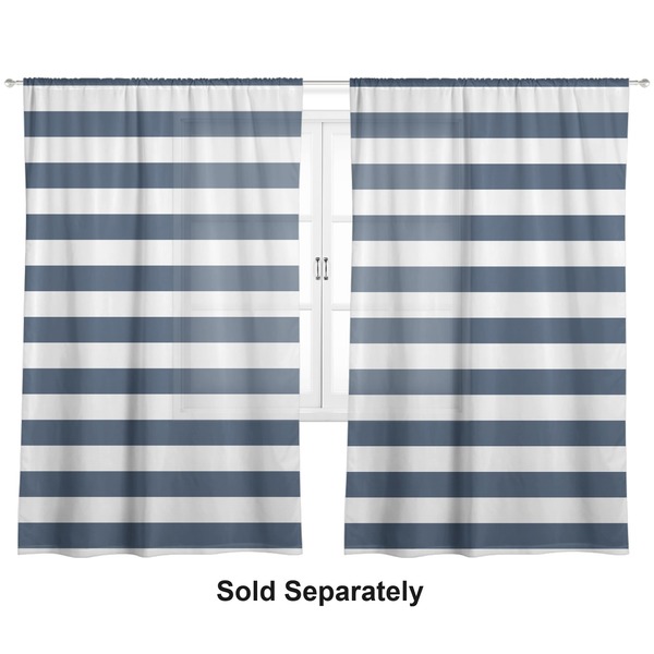 Horizontal Stripe Sheer Curtains