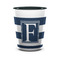 Horizontal Stripe Ceramic Shot Glass - 1.5 oz - Two Tone - Single (Personalized)