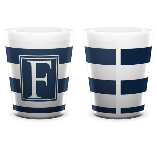 Horizontal Stripe Shot Glass - White - APPROVAL