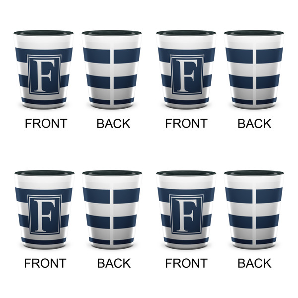 Horizontal Stripe Shot Glassess - Two Tone - Set of 4 - APPROVAL