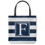 Horizontal Stripe Canvas Tote Bag - Small - 13"x13" (Personalized)