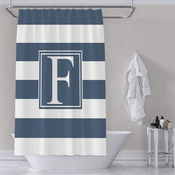 Horizontal Stripe Shower Curtain Lifestyle