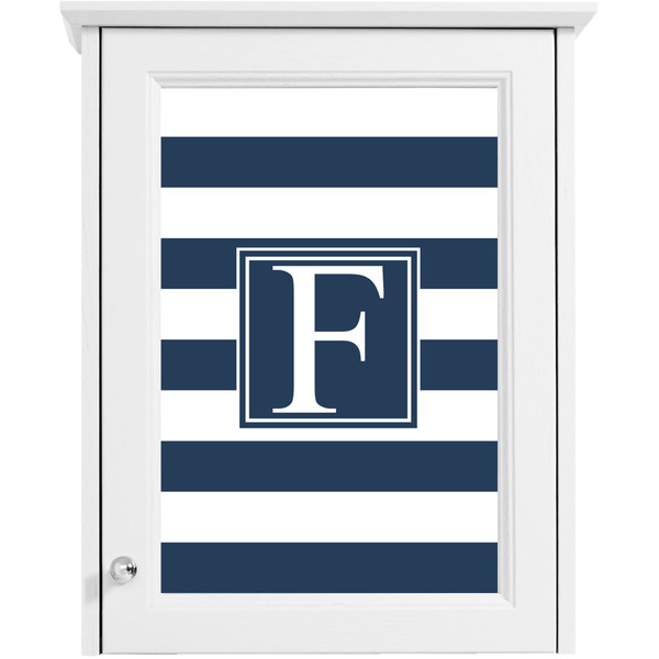 Horizontal Stripe Single White Cabinet Decal