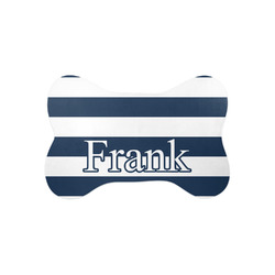 Horizontal Stripe Bone Shaped Dog Food Mat (Small) (Personalized)