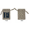 Horizontal Stripe Small Burlap Gift Bag - Front Approval
