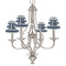 Horizontal Stripe Small Chandelier Shade - LIFESTYLE (on chandelier)