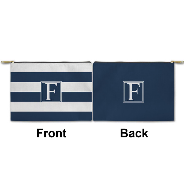 Horizontal Stripe Small Zipper Pouch Approval (Front and Back)