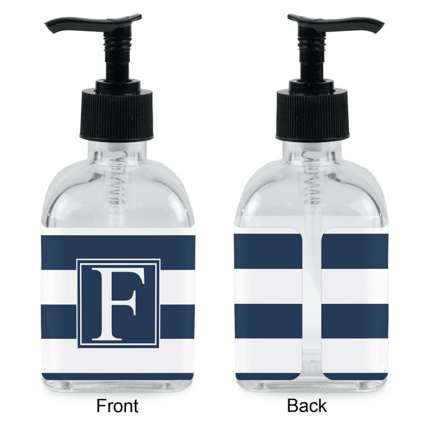 Horizontal Stripe Glass Soap/Lotion Dispenser - Approval