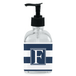 Horizontal Stripe Glass Soap & Lotion Bottle - Single Bottle (Personalized)
