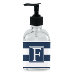 Horizontal Stripe Glass Soap & Lotion Bottle - Single Bottle (Personalized)