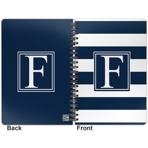 Horizontal Stripe Spiral Journal 7 x 10 - Apvl