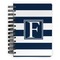Horizontal Stripe Spiral Notebook - 5x7 w/ Initial
