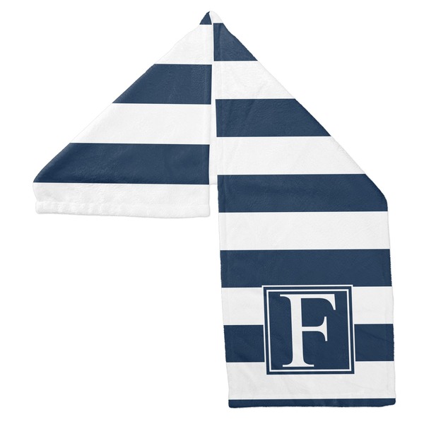 Horizontal Stripe Sports Towel Folded - Both Sides Showing