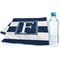 Horizontal Stripe Sports Towel Folded with Water Bottle
