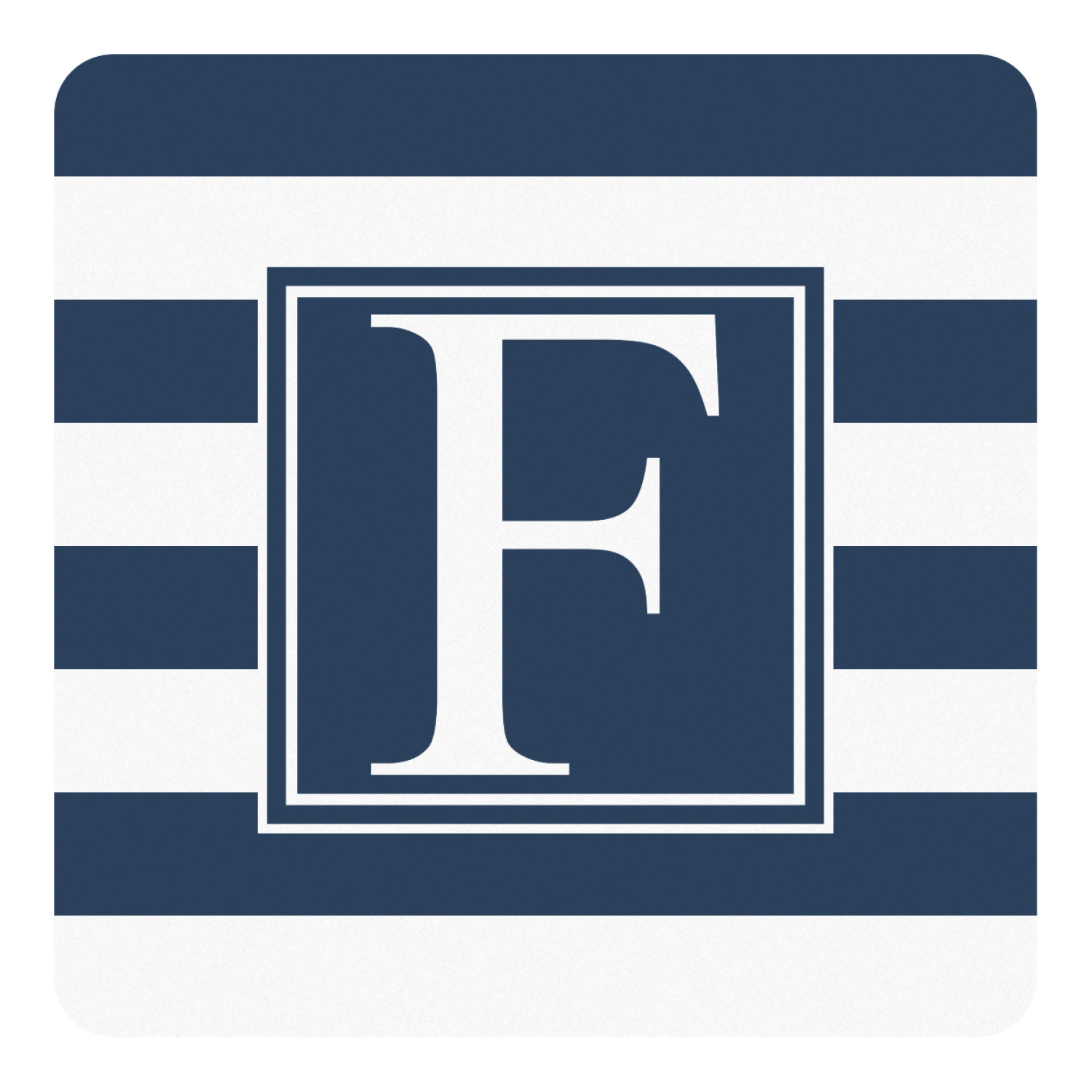 Horizontal Stripe Square Decal Large (Personalized) YouCustomizeIt