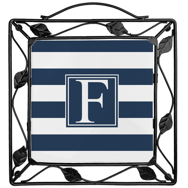 Custom Horizontal Stripe Square Trivet (Personalized)